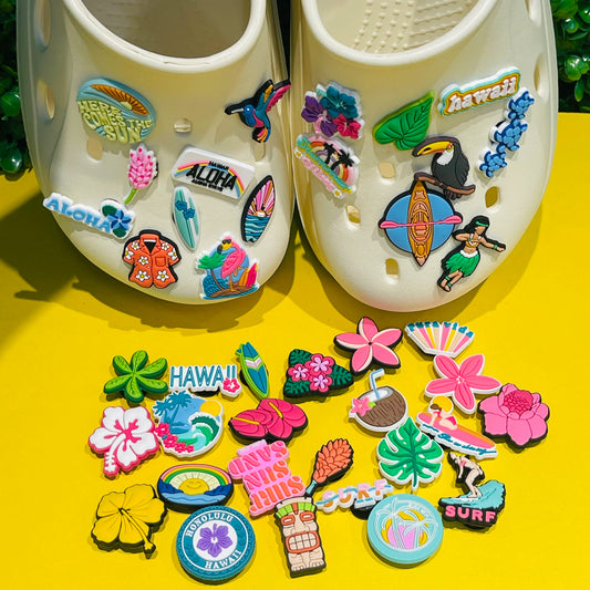 Hawaii Summer Vibes Shoe Charms - 1 piece