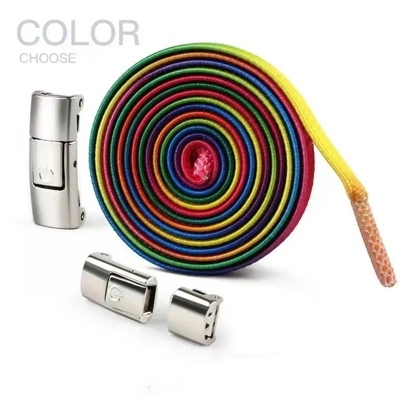 No Tie Elastic Shoe Laces - Metal Lock