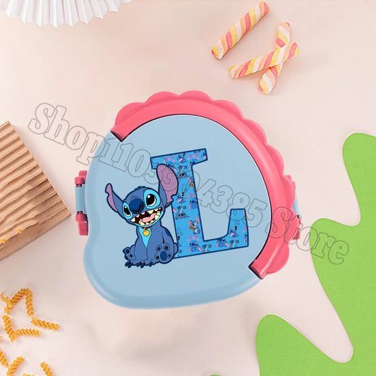 Stitch Cute Bento Box with Fork Kids Disney Letter A-Z