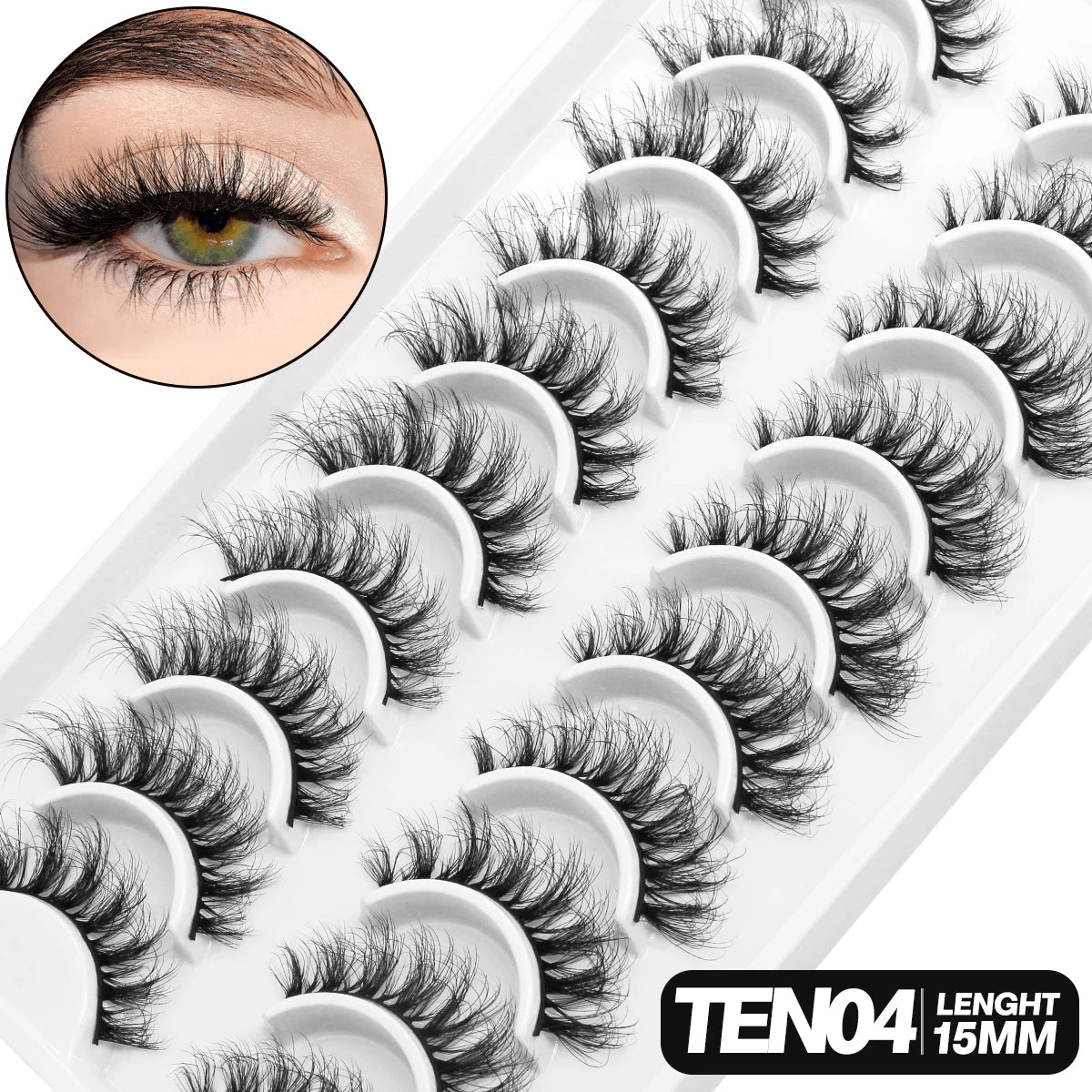GROINNEYA 5/10 pairs 3D Lashes