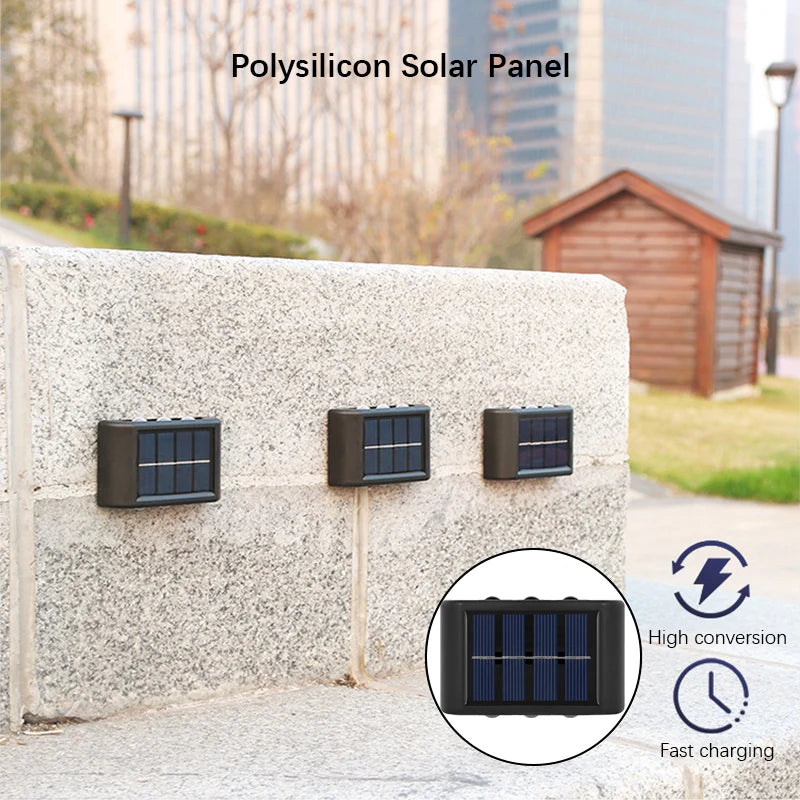Solar LED Light, Outdoor Waterproof Wall Lamp for Garden, Yard, Porch, Walkway