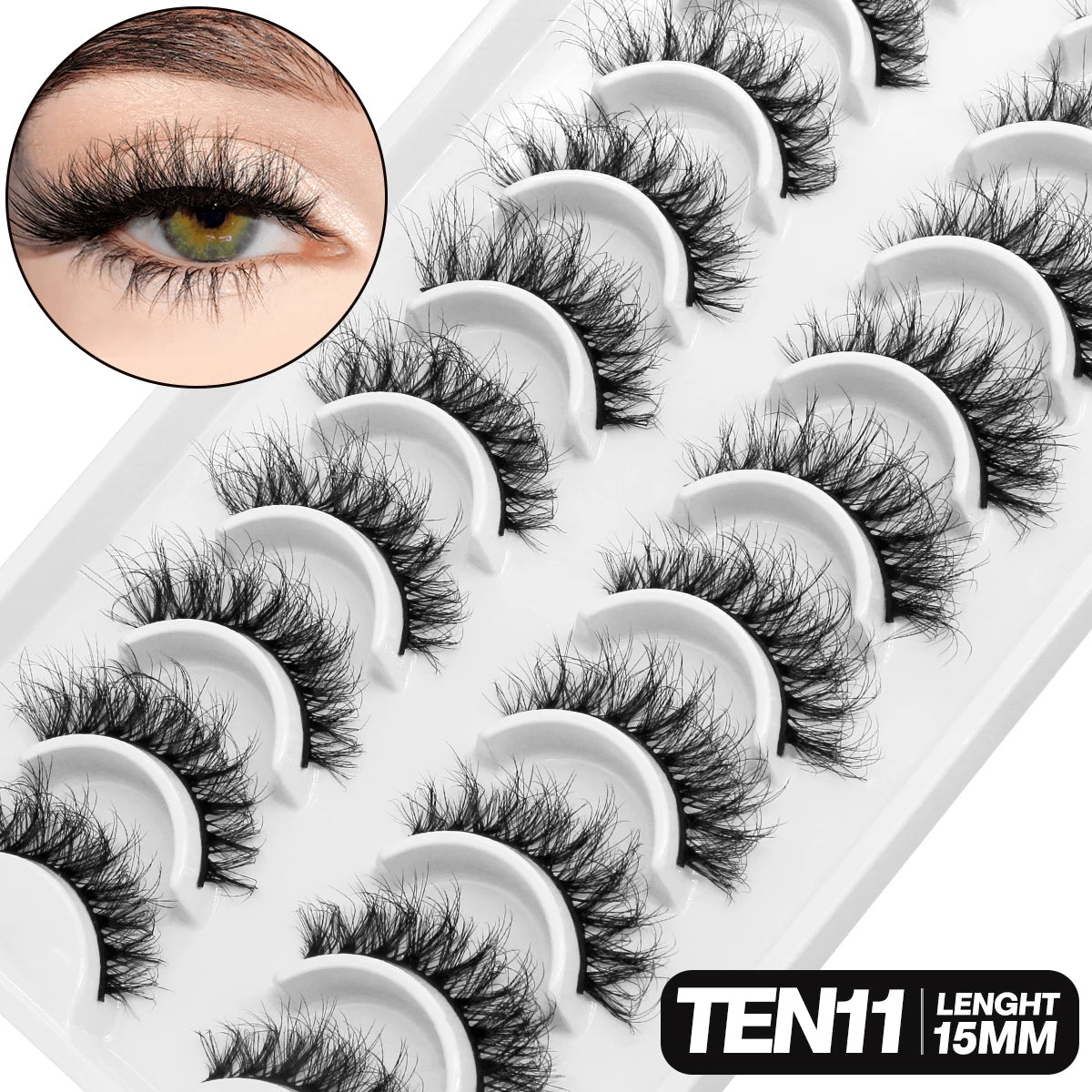 GROINNEYA 5/10 pairs 3D Lashes