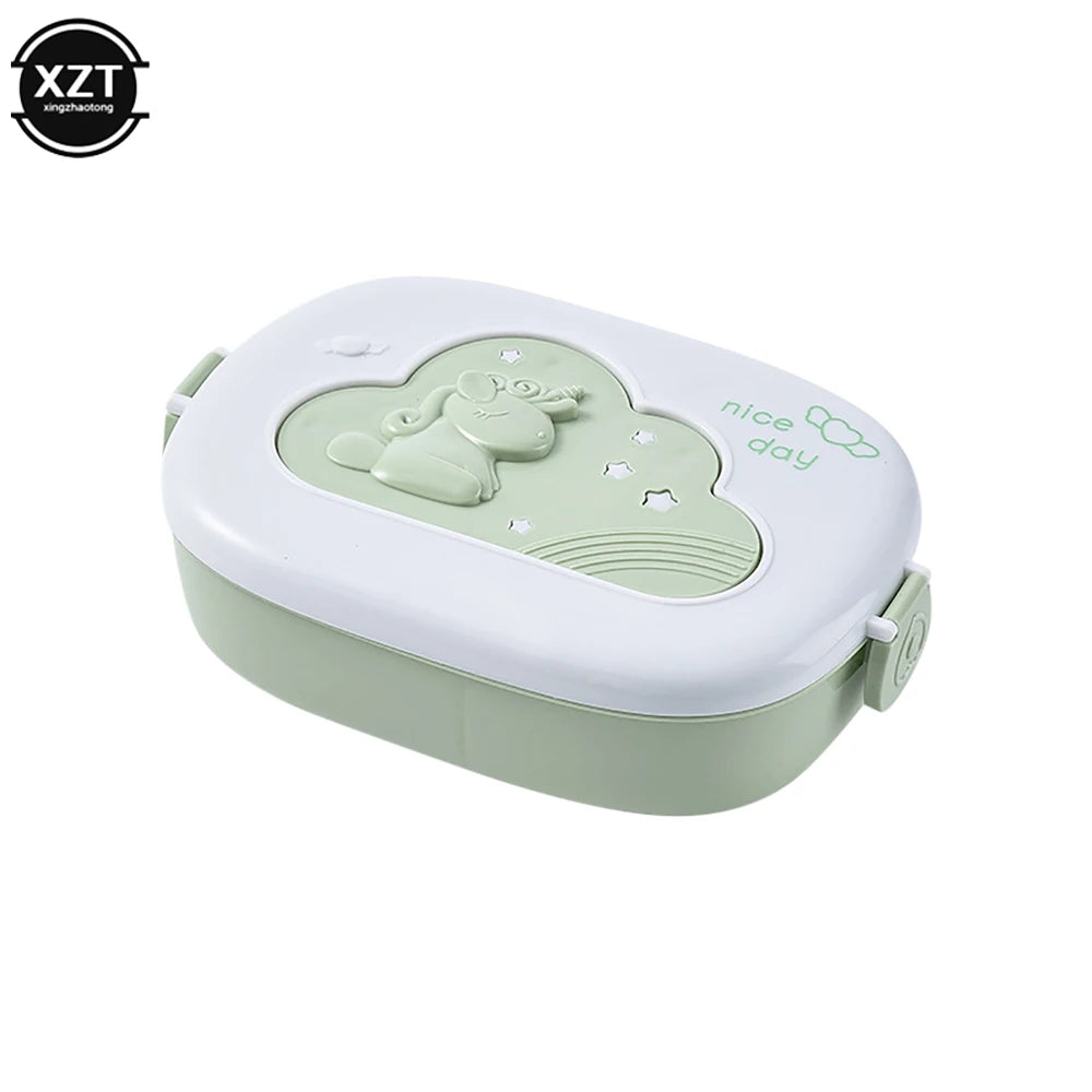 Portable Cute Lunch Box for Kids with Compartments Microwaveable