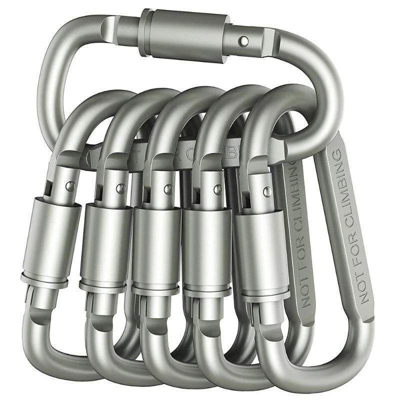 Carabiner Set For Key, Camping Survival, EDC Outdoor Keychain, Clip Alloy Aluminum Tactical