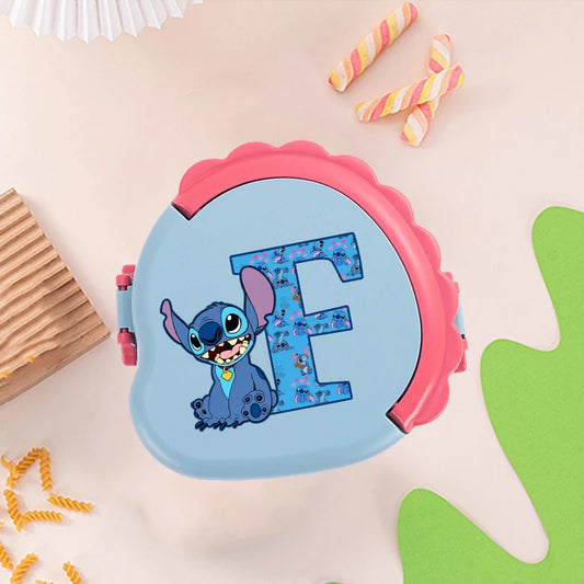 Stitch Cute Bento Box with Fork Kids Disney Letter A-Z