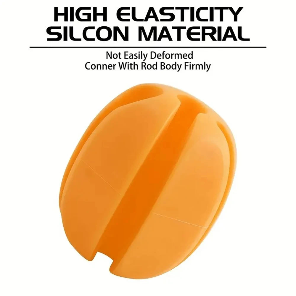 Non-Slip Silicone Rod Ball - Retaining Clip Rod Holder Protector