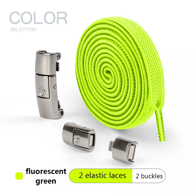 No Tie Elastic Shoe Laces - Metal Lock