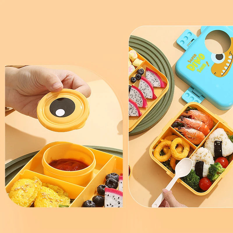 Children Dinosaur Square Lunch Box