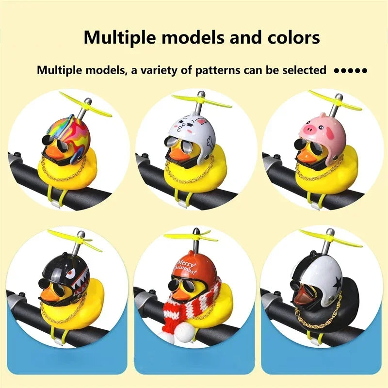 Yellow Duck Bicycle Handlebar, Car Hood, Kid's Helmet Accessory