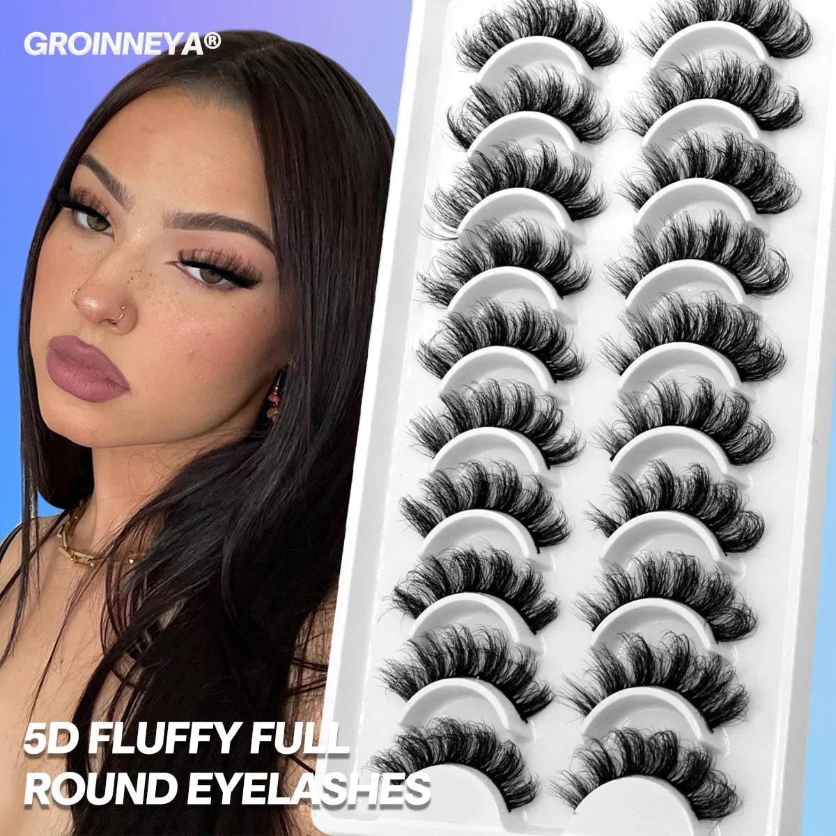 GROINNEYA 5/10 pairs 3D Lashes