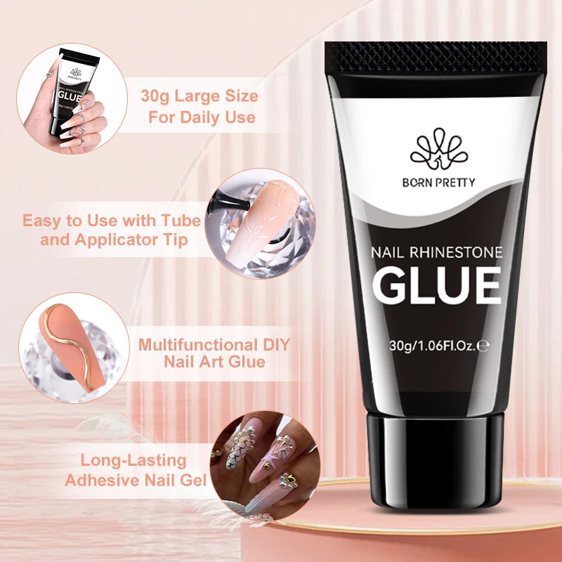 BORN PRETTY 30ml Rhinestones Glue Nail Gel