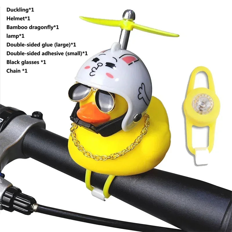 Yellow Duck Bicycle Handlebar, Car Hood, Kid's Helmet Accessory