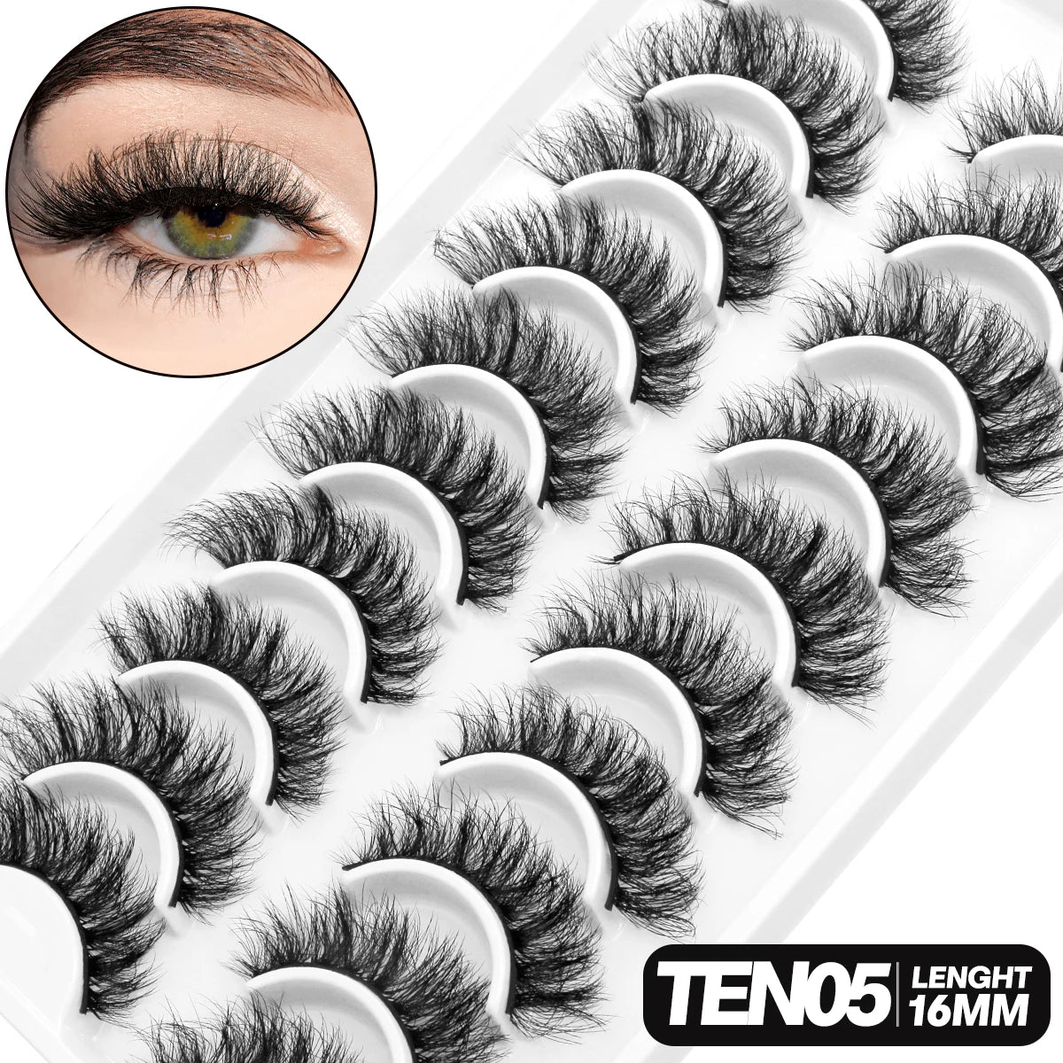 GROINNEYA 5/10 pairs 3D Lashes