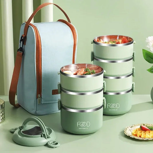 Insulated Stainless Steel Multilayer Lunch Box