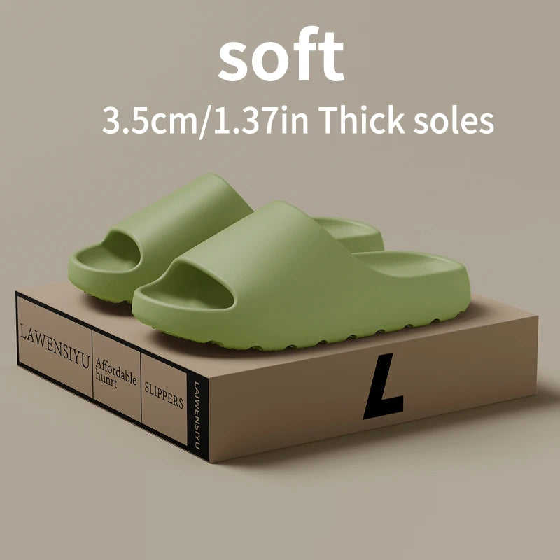 Coconut Slippers Cloud Thick-soled Sandals Summer Fashion Soft Bottom Beach Men Slippers Women's Sandals  EVA Slides