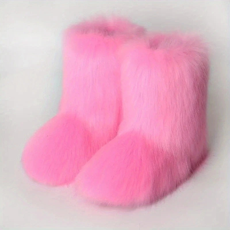 Y2K Fluffy Mid-calf Fashion Snow Boots