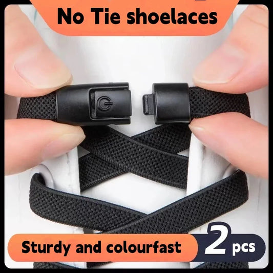 No Tie Elastic Shoe Laces - Metal Lock