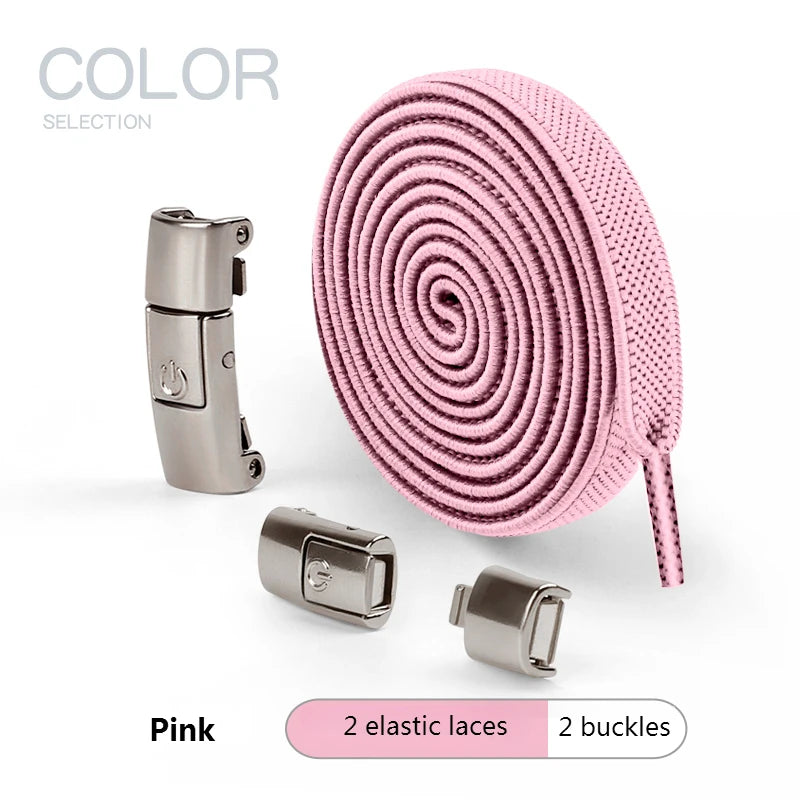 No Tie Elastic Shoe Laces - Metal Lock
