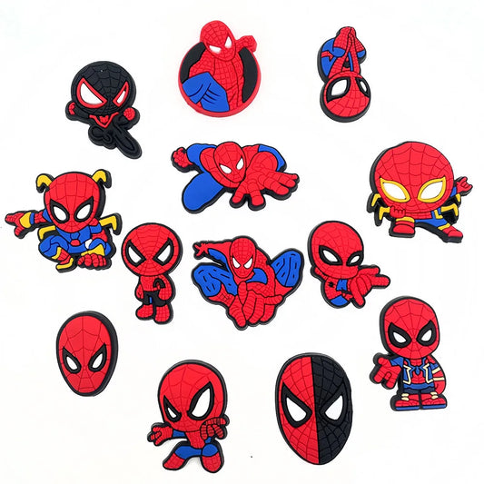 Super Hero Spiderman Shoe Charms - 13pcs