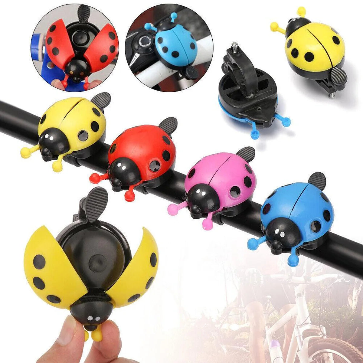 1pc Ladybug Bike Handlebar Alarm Ring