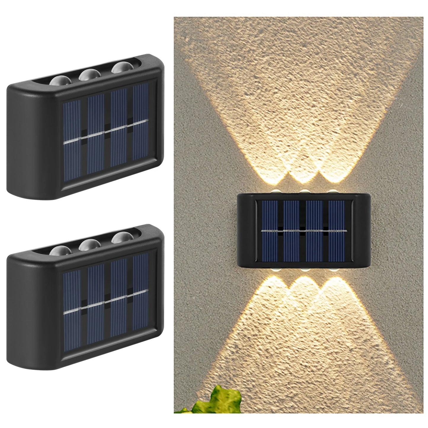 Solar LED Light, Outdoor Waterproof Wall Lamp for Garden, Yard, Porch, Walkway