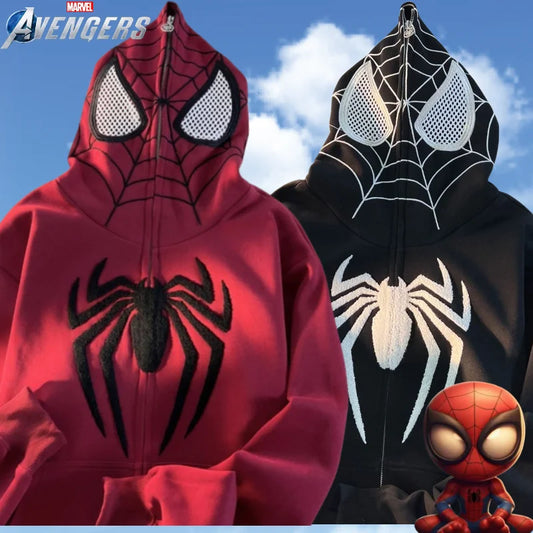 Spiderman Hooded Sweatshirt with Zipper for Girls