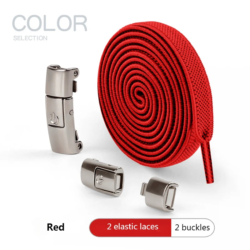 No Tie Elastic Shoe Laces - Metal Lock