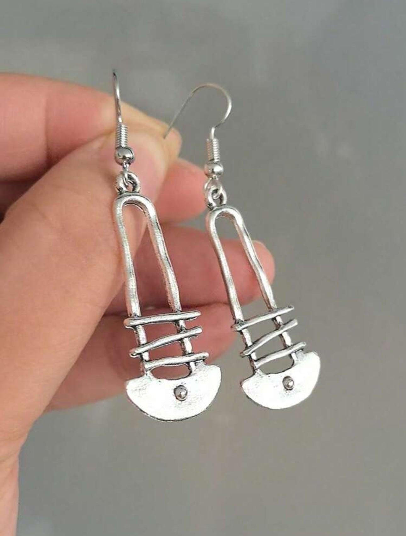 Vintage Silver Unique Pattern Earrings