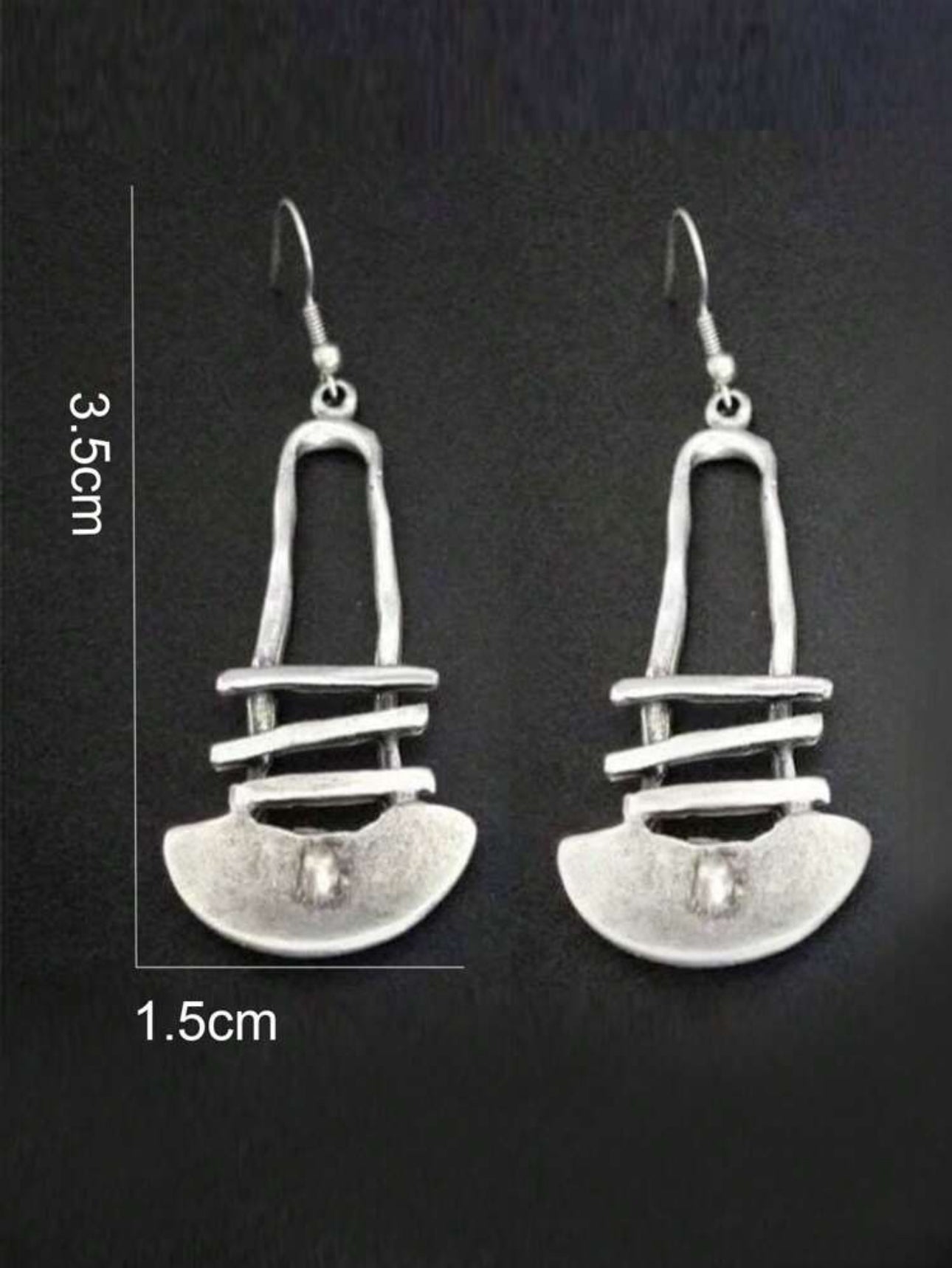 Vintage Silver Unique Pattern Earrings