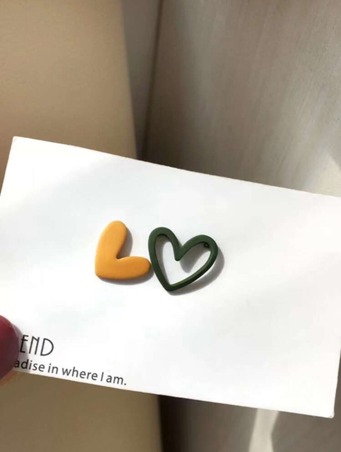 Heart Decor Mismatched Stud Earrings