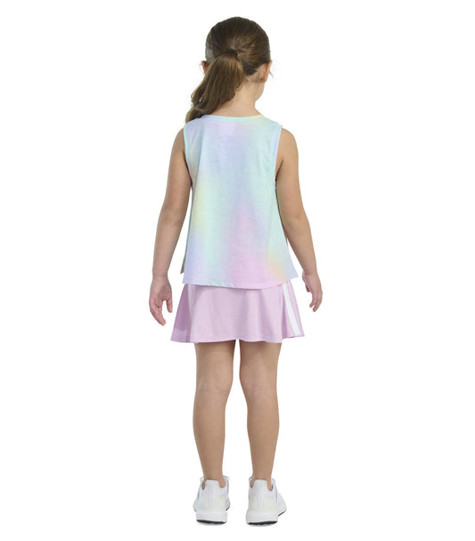 Adidas Toddler and Little Girls 2-Piece Printed Tank and 3-Stripe Skort Set
