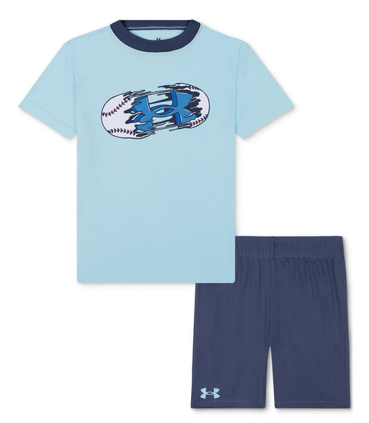 Under Armour Toddler and Little Boy Tech Sports T-Shirt and Shorts, 2-Piece Set