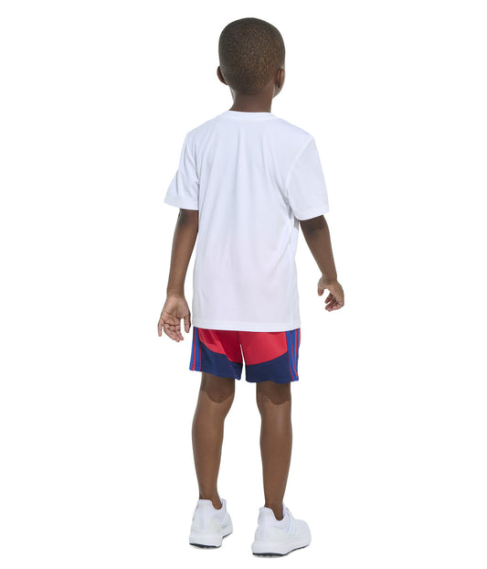 Adidas Toddler and Little Boys Short-Sleeve T-Shirt and Shorts, 2-Piece Set