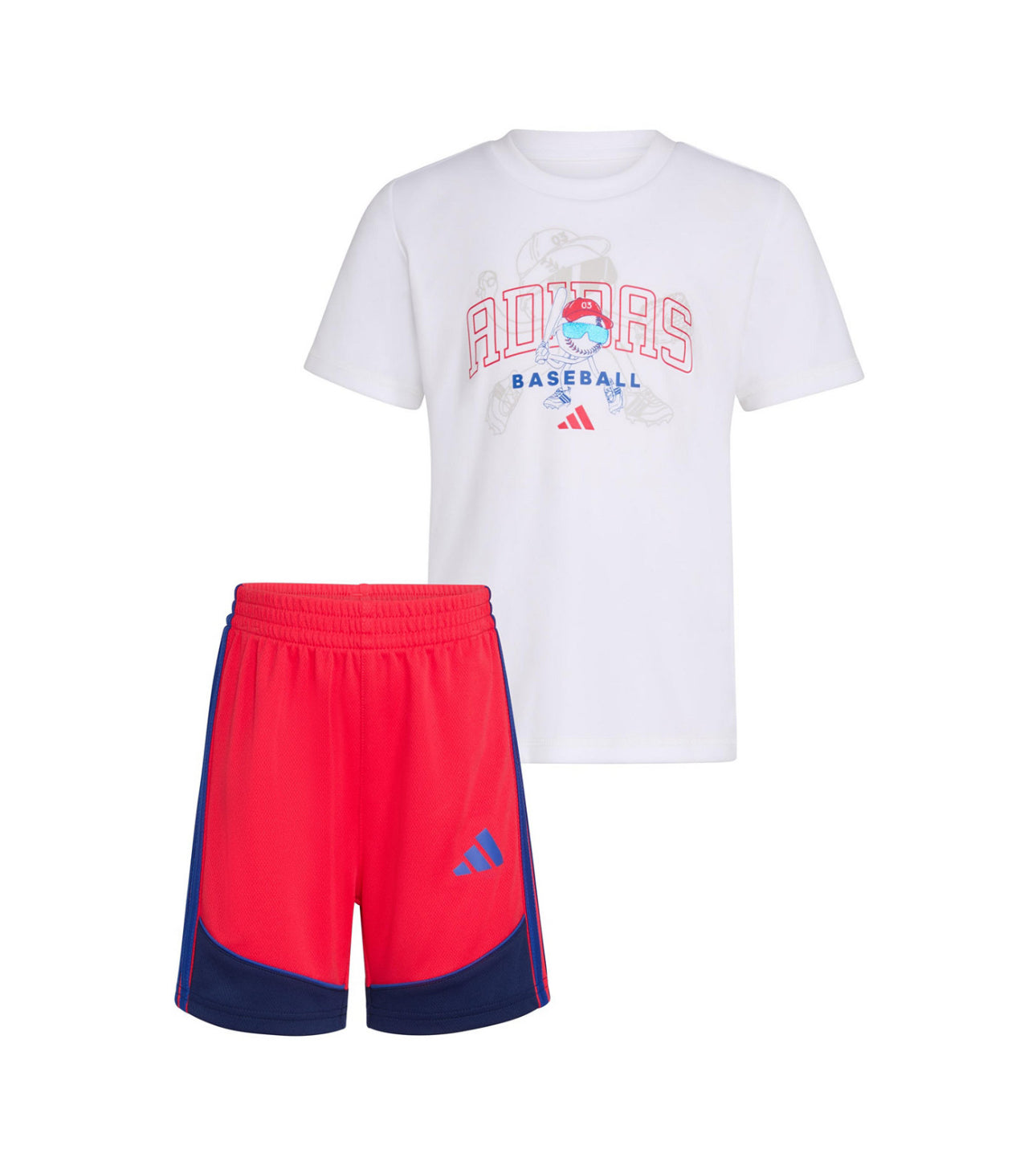 Adidas Toddler and Little Boys Short-Sleeve T-Shirt and Shorts, 2-Piece Set