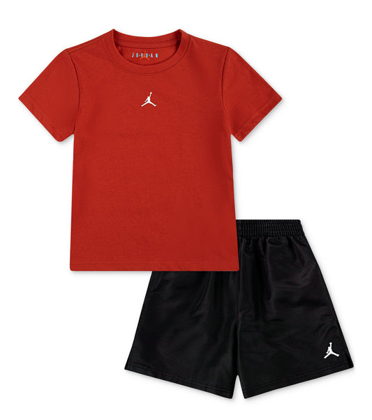 Jordan Little Boys Dri-FIT Jumpman Woven Play Jersey T-Shirt and Mesh Shorts, 2-Piece Set
