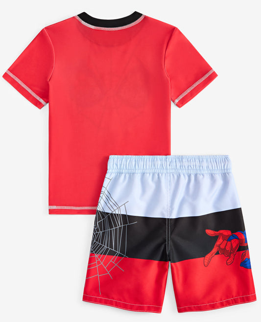 Spider-Man Toddler Boys Rashguard and Swim Trunks 2-Piece Swimsuit