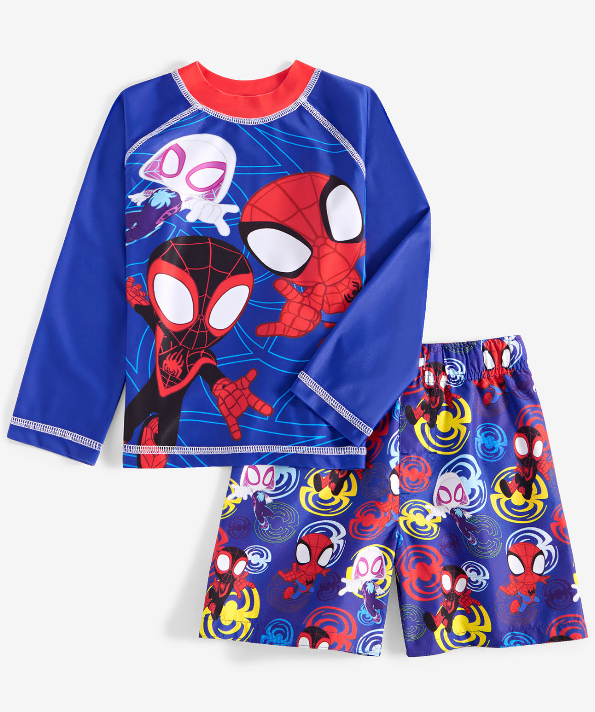 Spider-Man Toddler Boys Rashguard and Swim Trunks 2-Piece Swimsuit
