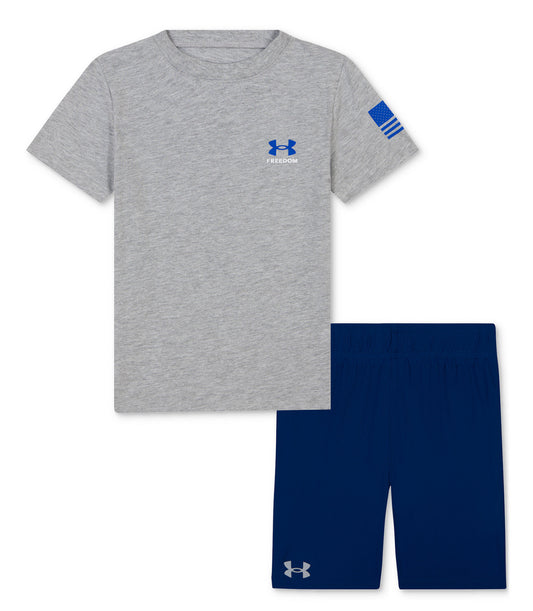 Under Armour Toddler and Little Boys Freedom Flag Logo Set