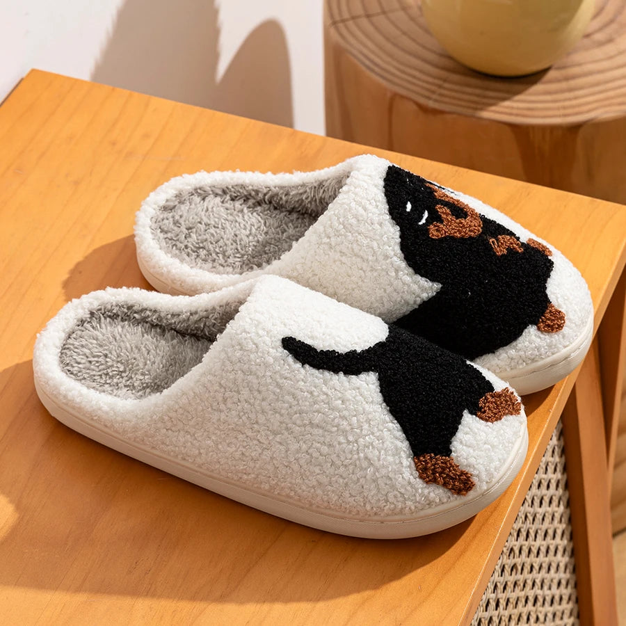 Winter Women's Slippers - Little Black Dog
