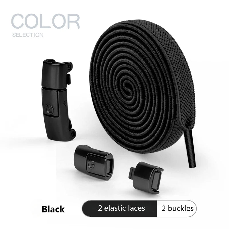 No Tie Elastic Shoe Laces - Metal Lock