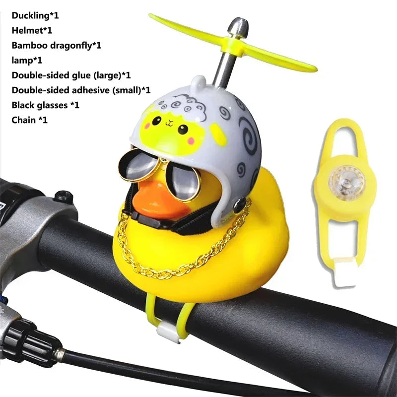 Yellow Duck Bicycle Handlebar, Car Hood, Kid's Helmet Accessory
