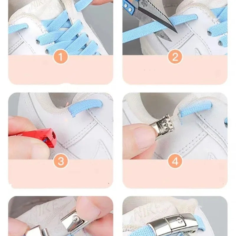 No Tie Elastic Shoe Laces - 8mm Widened