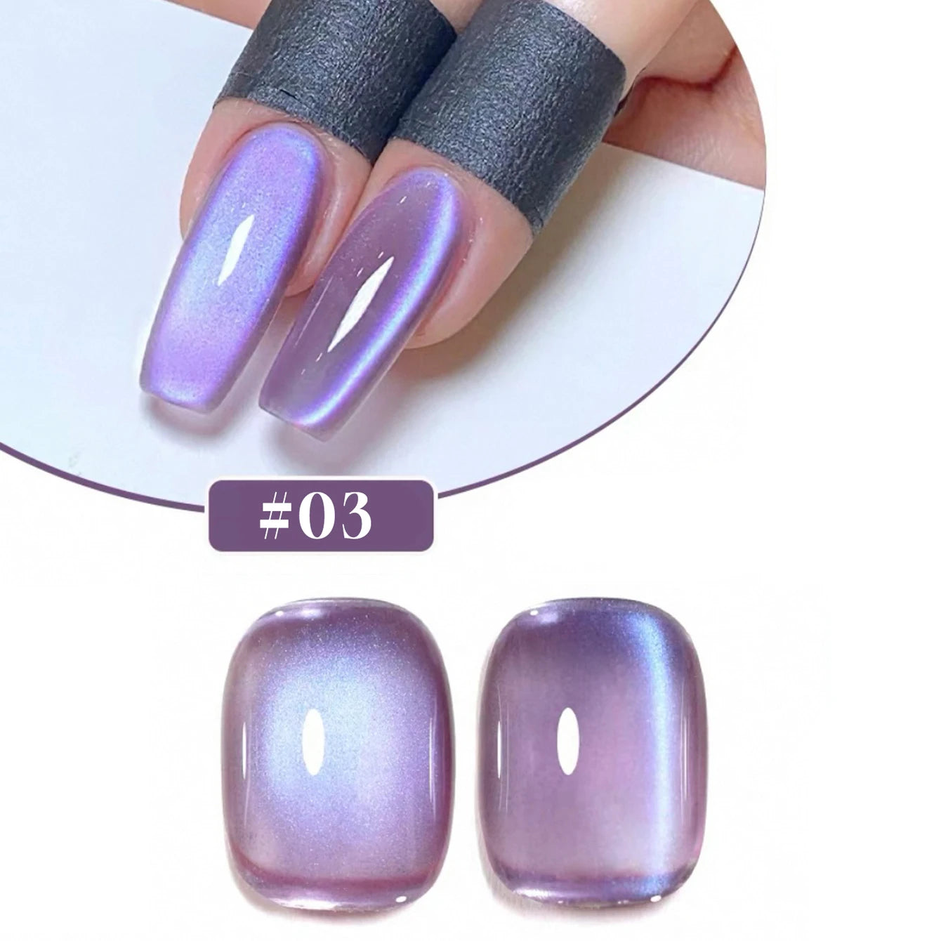 Cat Eye Gel Polish w/Glass Beads & Crystal, 5 DIY Nail Supplies Kit for Pro Nails Manicure