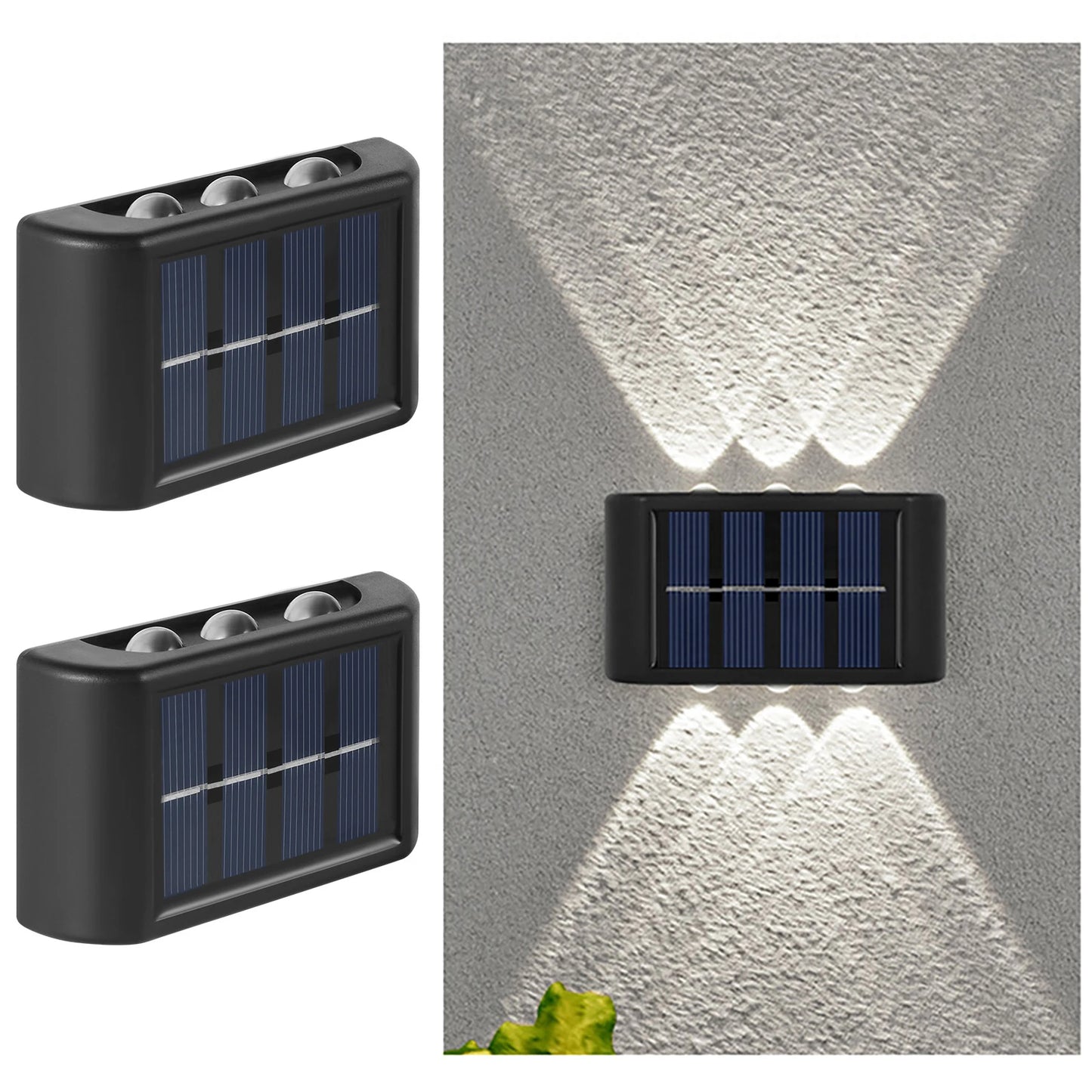 Solar LED Light, Outdoor Waterproof Wall Lamp for Garden, Yard, Porch, Walkway