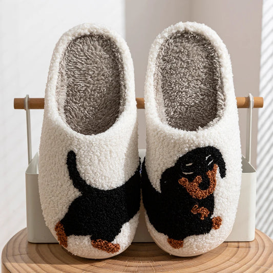 Winter Women's Slippers - Little Black Dog