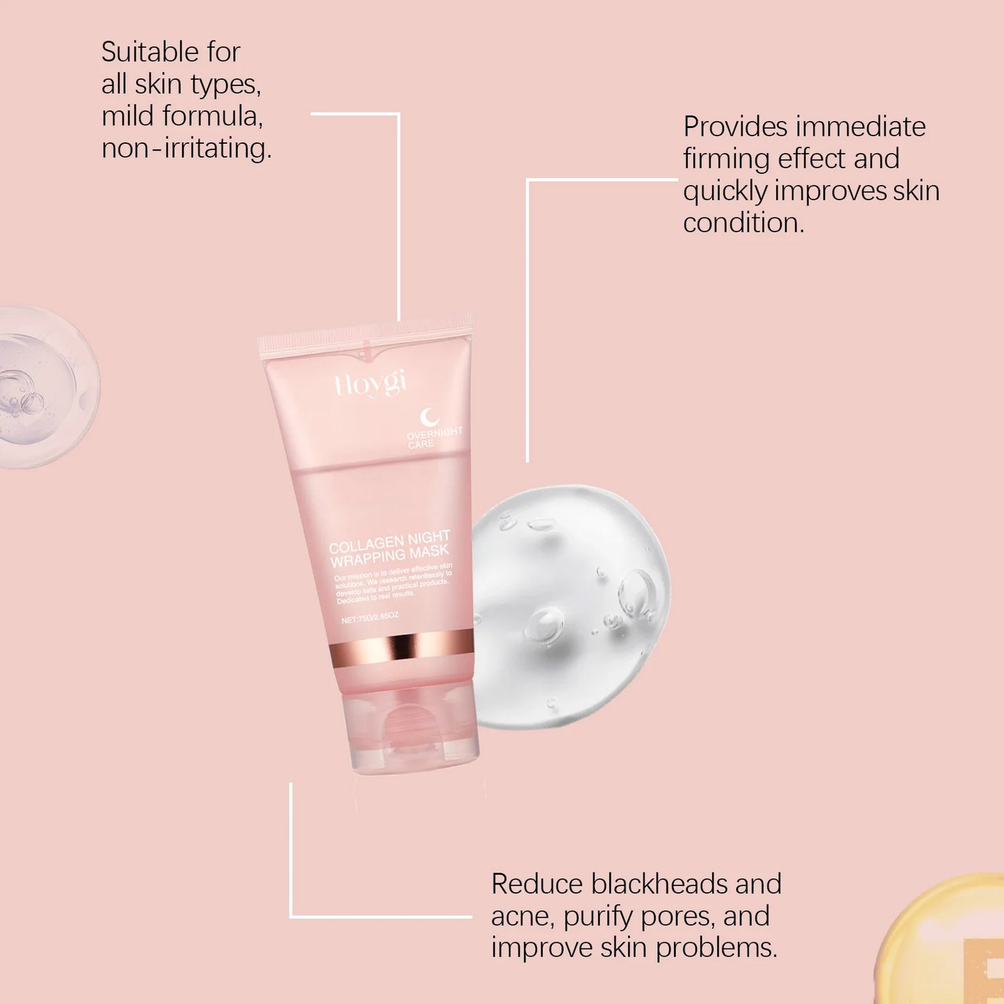 Collagen Peel-off Mask - Deeply Moisturizing Hydrating Firming Skin Facial Mask