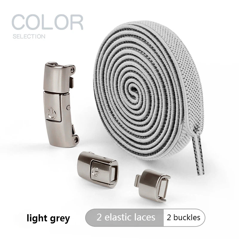 No Tie Elastic Shoe Laces - Metal Lock
