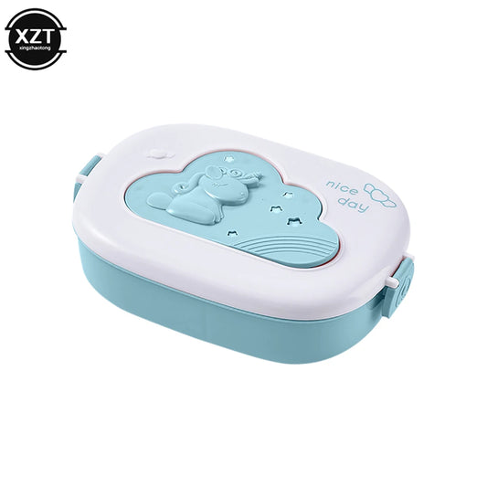 Portable Cute Lunch Box for Kids with Compartments Microwaveable