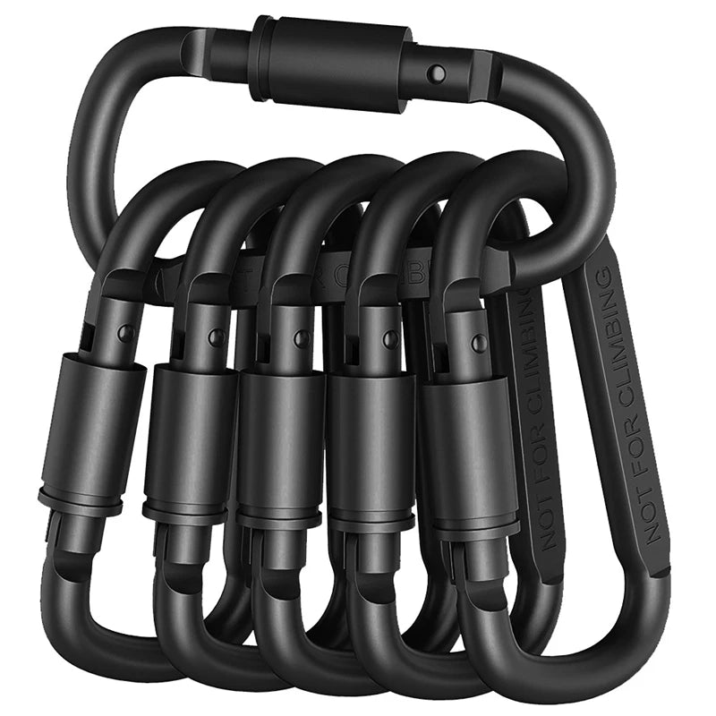 Carabiner Set For Key, Camping Survival, EDC Outdoor Keychain, Clip Alloy Aluminum Tactical