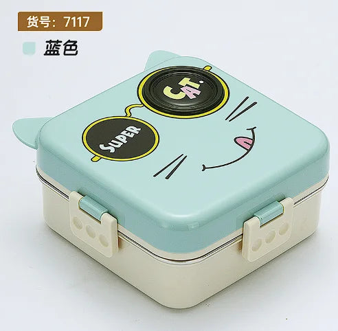 Children Dinosaur Square Lunch Box